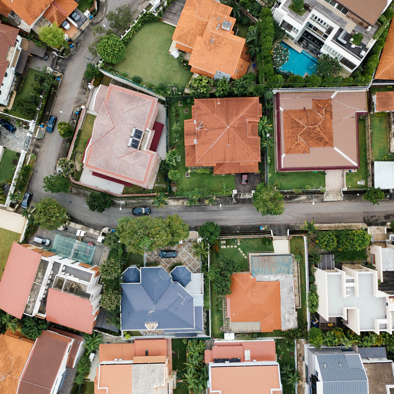 Plots and rooftops seen from directly overhead — Demo Plot — Savar Birulia