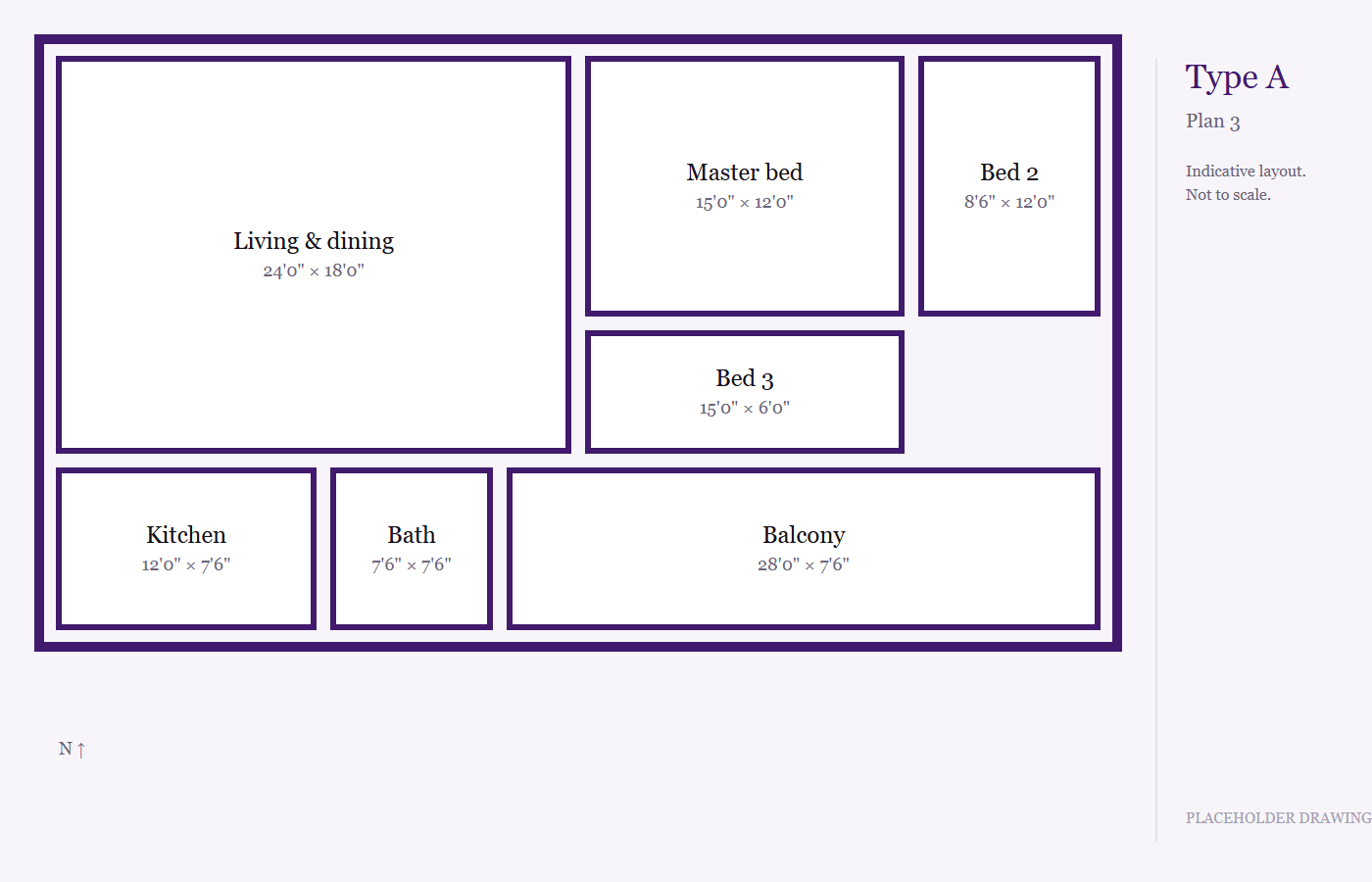 Type A floor plan 3