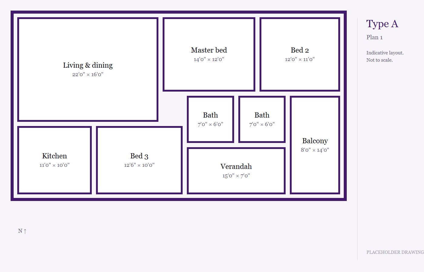 Type A floor plan 1