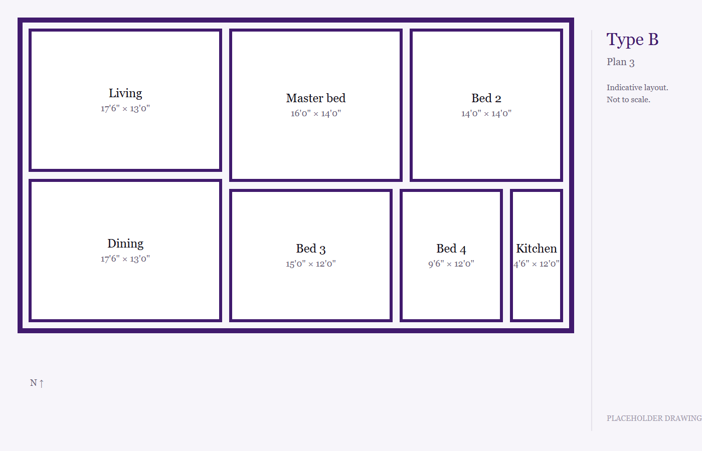 Type B floor plan 3